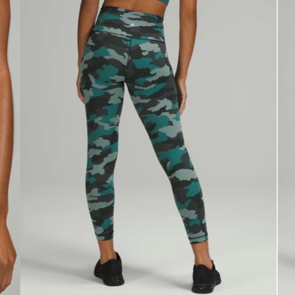 lululemon athletica Green Camouflage High-Rise Leggings